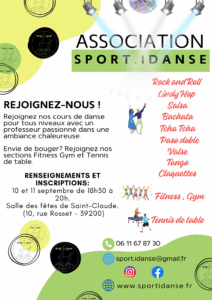 INSCRIPTION SAISON 2025-2026 @ SALLE DES FETES
