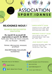 SEANCES DECOUVERTES SAISON 2025-2026 @ SALLE DES FETES